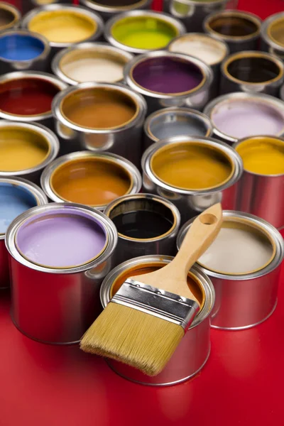 Can Paint Paintbrush — Stock Photo, Image