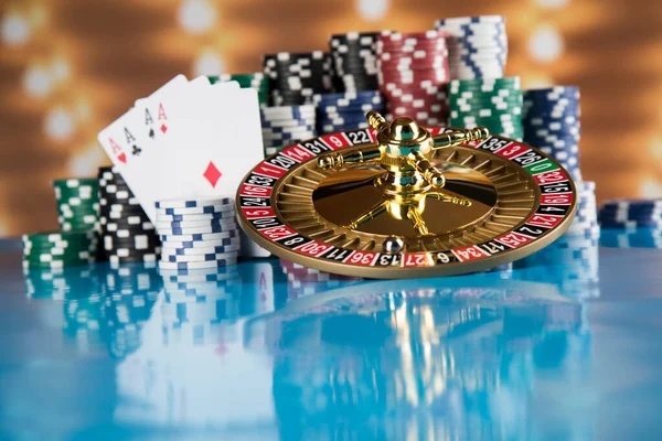 Roulette Wheel Motion Casino Background — Stock Photo, Image