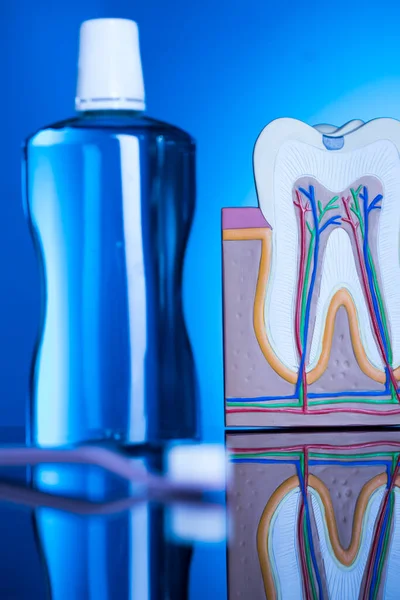 Lavarsi Denti Igiene Dentale Sfondo — Foto Stock