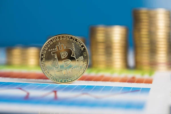Kripto Para Sistemi Yeni Dijital Para Bitcoin Madeni Para — Stok fotoğraf