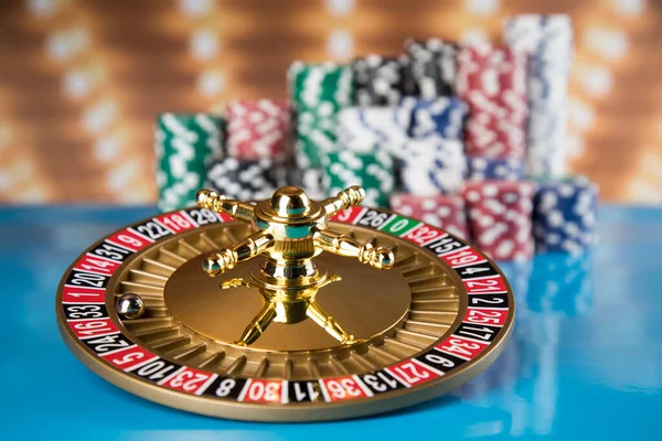 Roulette Wheel Motion Casino Background — Stock Photo, Image