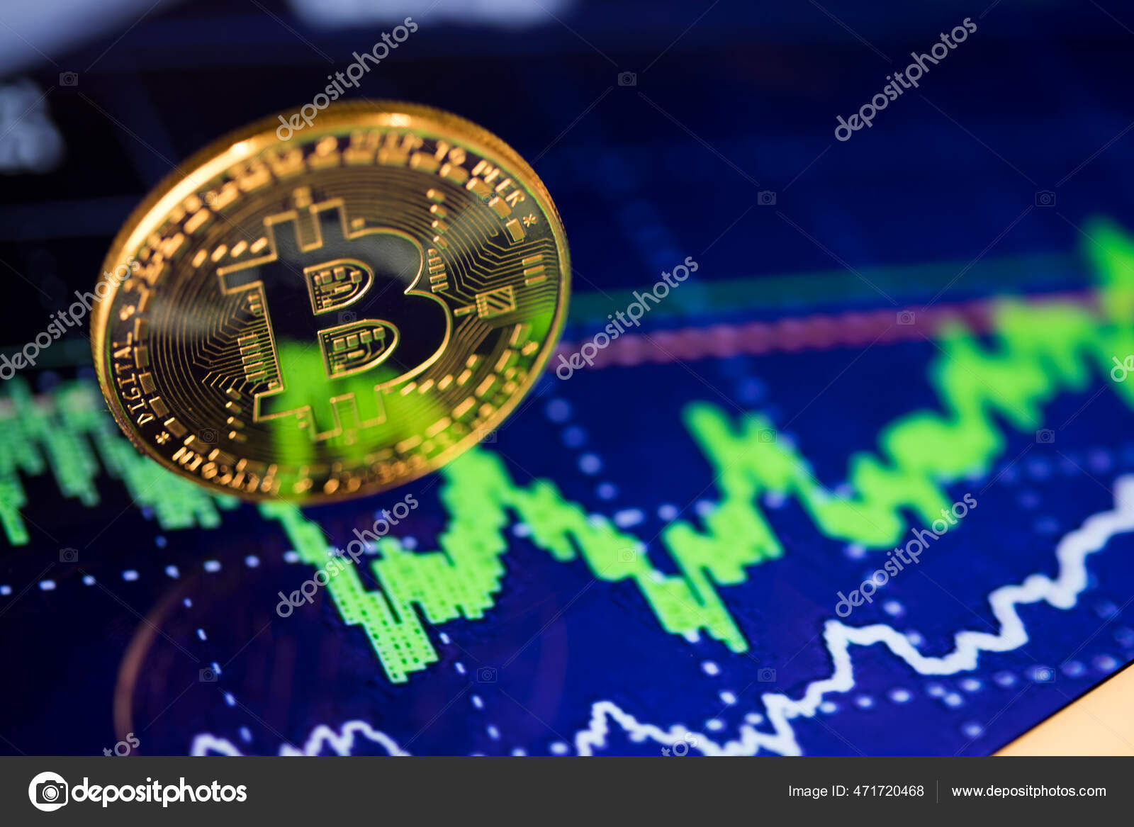 财务图表加密货币虚拟货币背景—— 库存社论照片© JanPietruszka #471720468