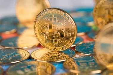 Kripto Para, İş, Bitcoin Para ve Ticaret Konsepti