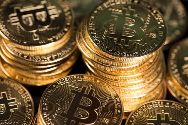 Kripto Para, İş, Bitcoin Para ve Ticaret Konsepti