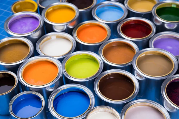 Couleurs Peinture Peut Rainbow Couleurs Fond — Photo