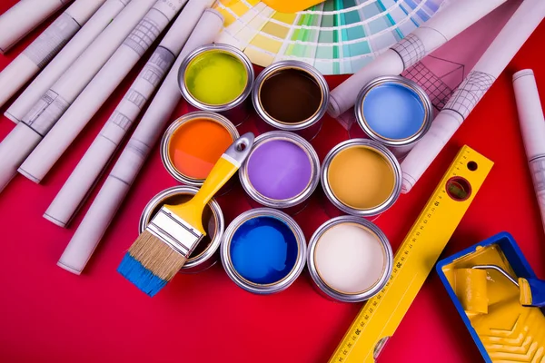 Can Paint Paintbrush — Stock Photo, Image