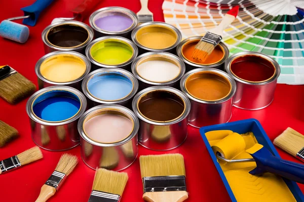 Can Paint Paintbrush — Stock Photo, Image