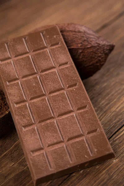 Σοκολάτα Φασόλια Κακάο — Φωτογραφία Αρχείου