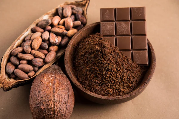 Csokoládé Gyűjtemény Kakaó Hüvely Édesség Édes Desszert — Stock Fotó
