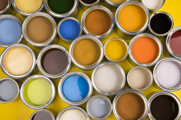 Farby Puszki Palety Kolorów Kolorów Tęczy — Zdjęcie stockowe