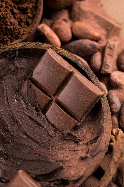 Kakaóhüvely Bab Csokoládé — Stock Fotó