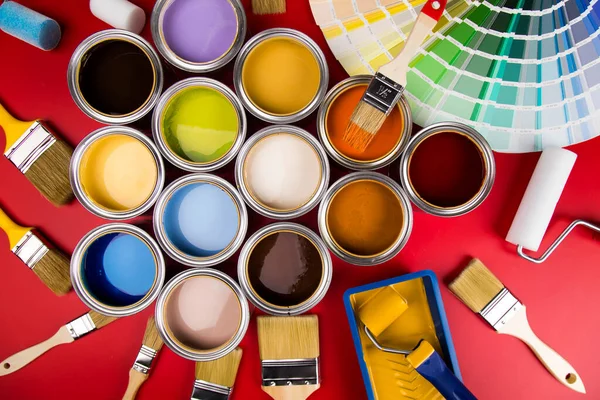 Can Paint Paintbrush — Stock Photo, Image