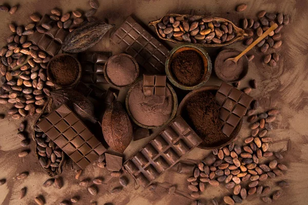 Chocolade Collectie Cacaopod Snoep Zoet Dessert — Stockfoto