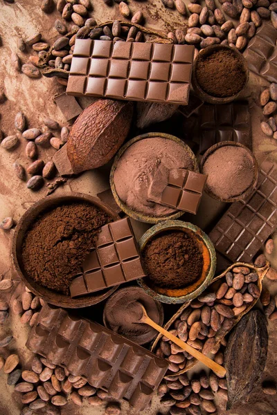 Chocoladereep Snoep Cacaopod — Stockfoto
