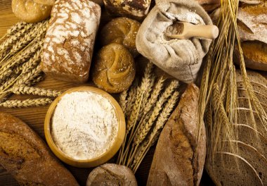 pişmiş ekmek unu ile loafs