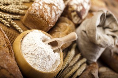 pişmiş ekmek unu ile loafs
