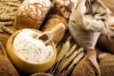 pişmiş ekmek unu ile loafs