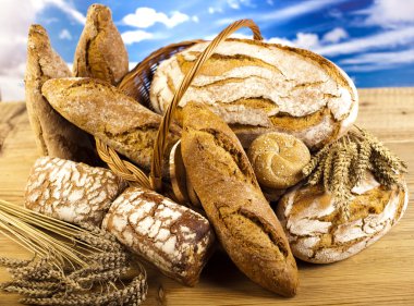 kompozisyon ile ekmek loafs