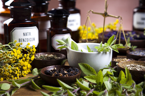 Medical herbs and scales