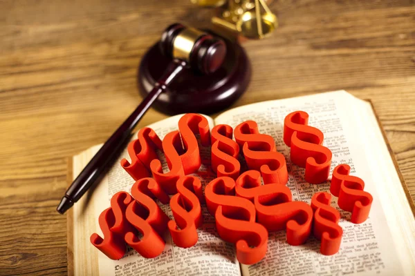 Legal gavel on a law book — Stock Photo, Image