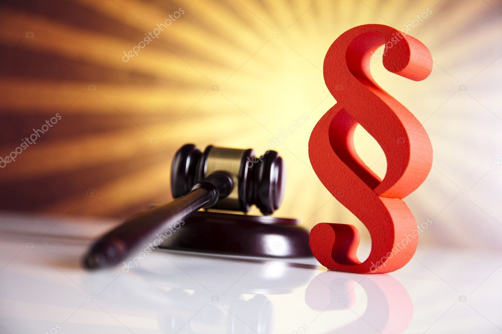 hamer met paragraaf teken — stockfoto © janpietruszka #52098215