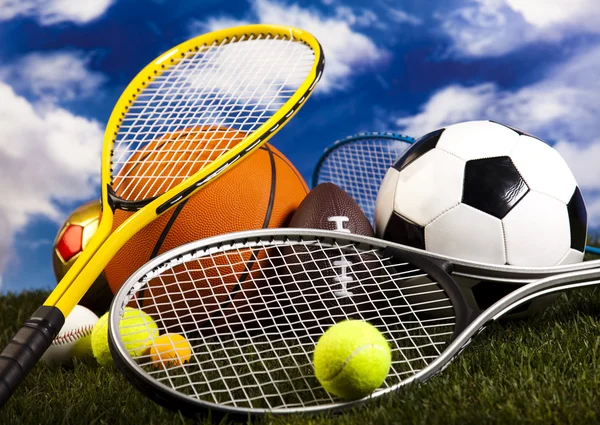 Sport equipment and balls — Stock Photo, Image