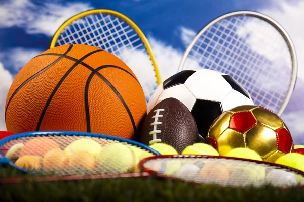 Sport equipment and balls — Stock Photo, Image