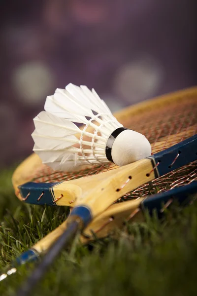 Navette avec raquettes de badminton — Photo