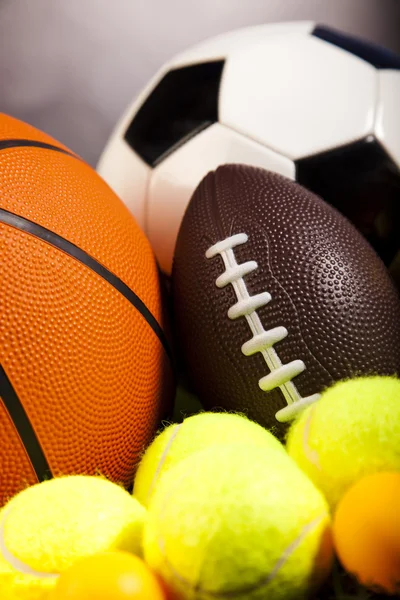 Heap of sports balls — Stock Photo, Image