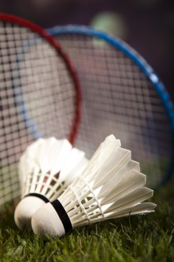 shuttlecocks badminton raket ile