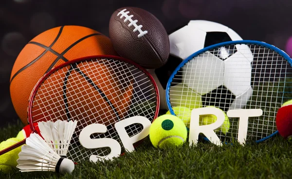 Sport equipment and balls — Stock Photo, Image