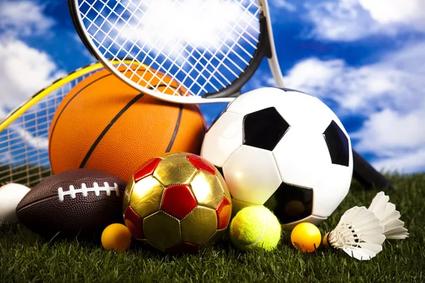 Sport equipment and balls — Stock Photo, Image