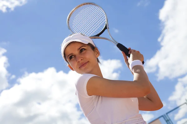 Tennisser klaar voor een portie — Stockfoto