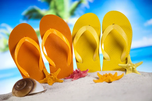 Kleurrijke flip-flops — Stockfoto