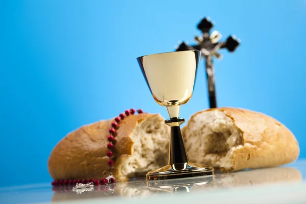 Eucharistii, svátost přijímání — Stock fotografie