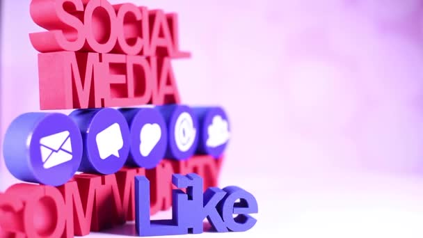 Sosyal Medya Kavramı — Stok video