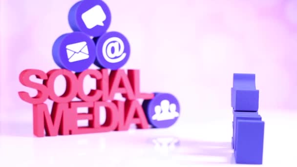 Social-Media-Konzept — Stockvideo