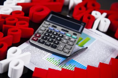 Finans arka plan ile yüzde