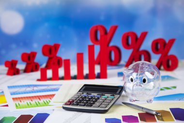 Finans Finansal simgeler konseptiyle