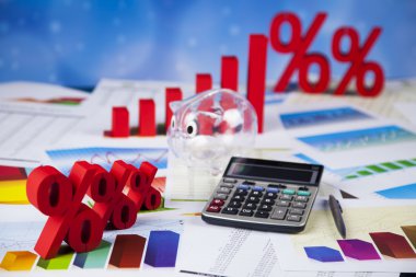 Finans Finansal simgeler konseptiyle