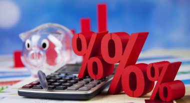 Finans Finansal simgeler konseptiyle