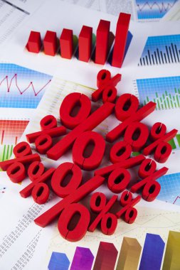Mali grafik olan yüzde işaretlerinin