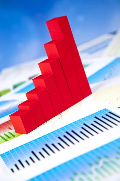 Red financial graph — Stock Photo, Image