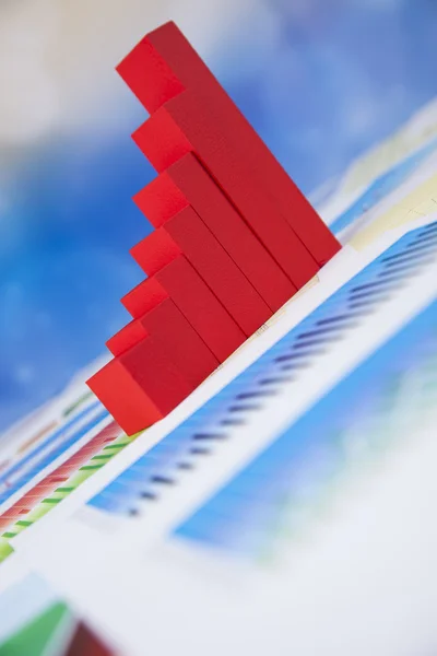 Red financial graph — Stock Photo, Image