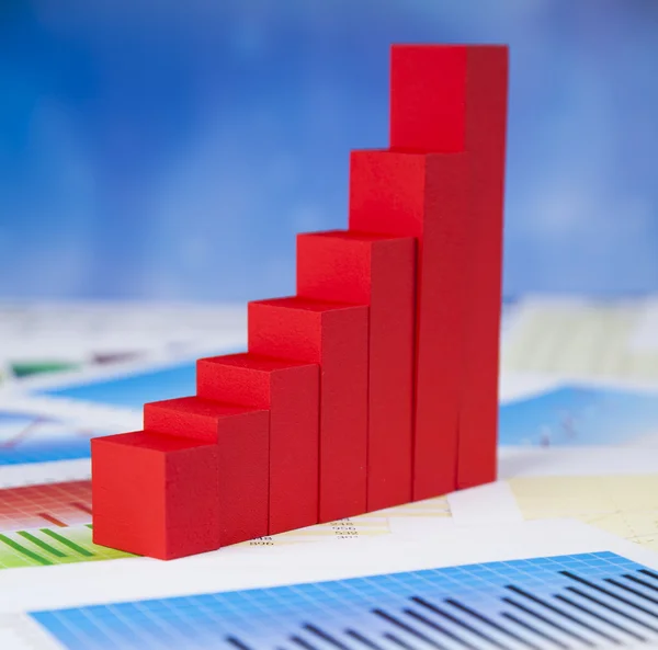 Red financial graph — Stock Photo, Image