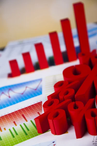 Background with group of financial symbols — Stock Photo, Image