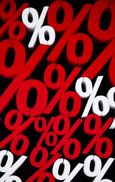 Red and white Percentage background — Stock Photo, Image