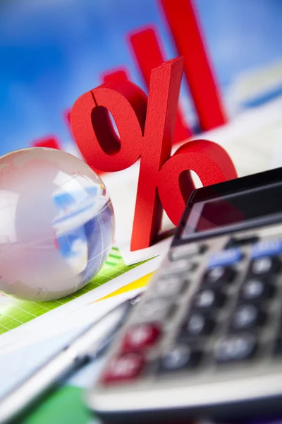 Concept of discount with financial symbols — Stock Photo, Image