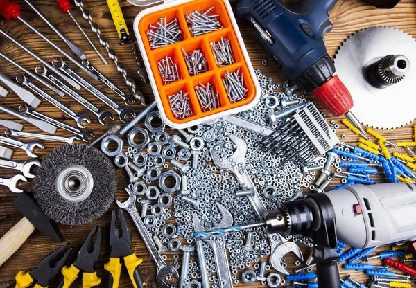 Still life with constructor tools — Stock Photo, Image