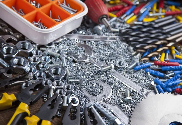 Still life with constructor tools — Stock Photo, Image